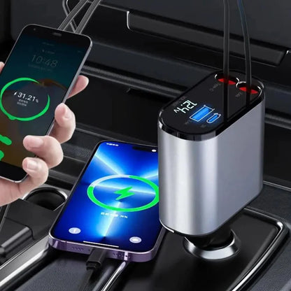 Fast Charge Retractable Car Charger