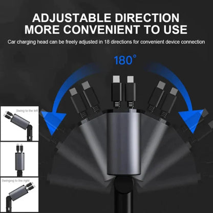 Fast Charge Retractable Car Charger