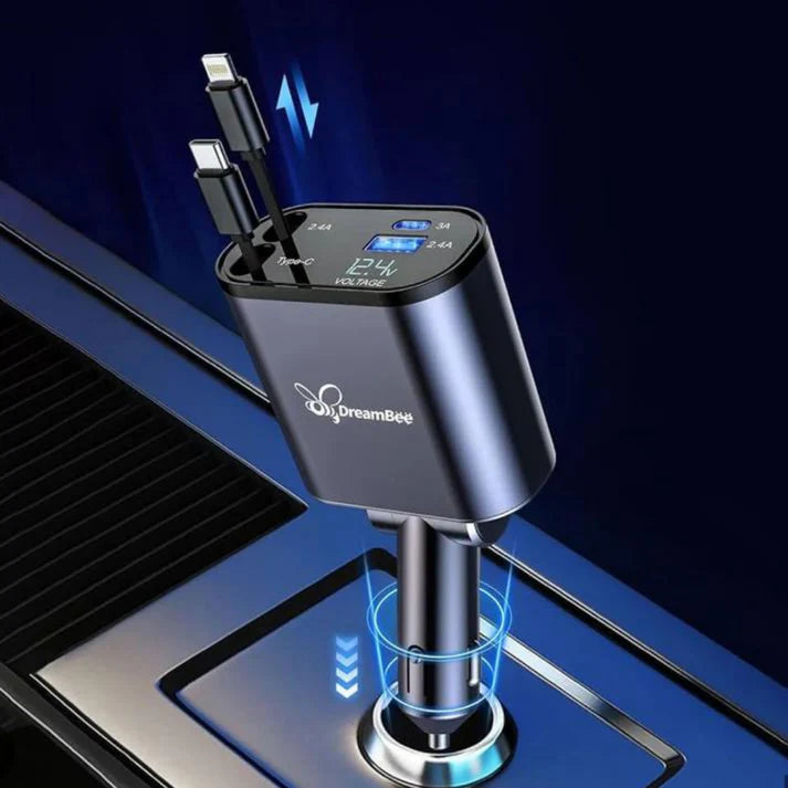 Fast Charge Retractable Car Charger